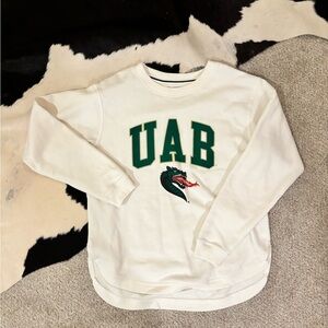 League White and Green Crewneck Jacket